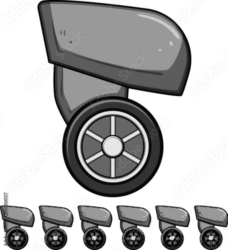 Картината върху платно smooth luggage wheels cartoon