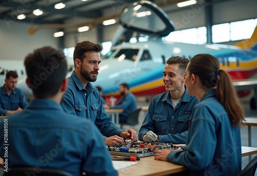 Hands-On Aircraft Maintenance in Dynamic Aviation Technician School Hangar Environment