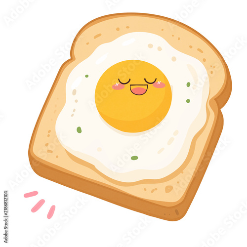 Fried egg with toast 