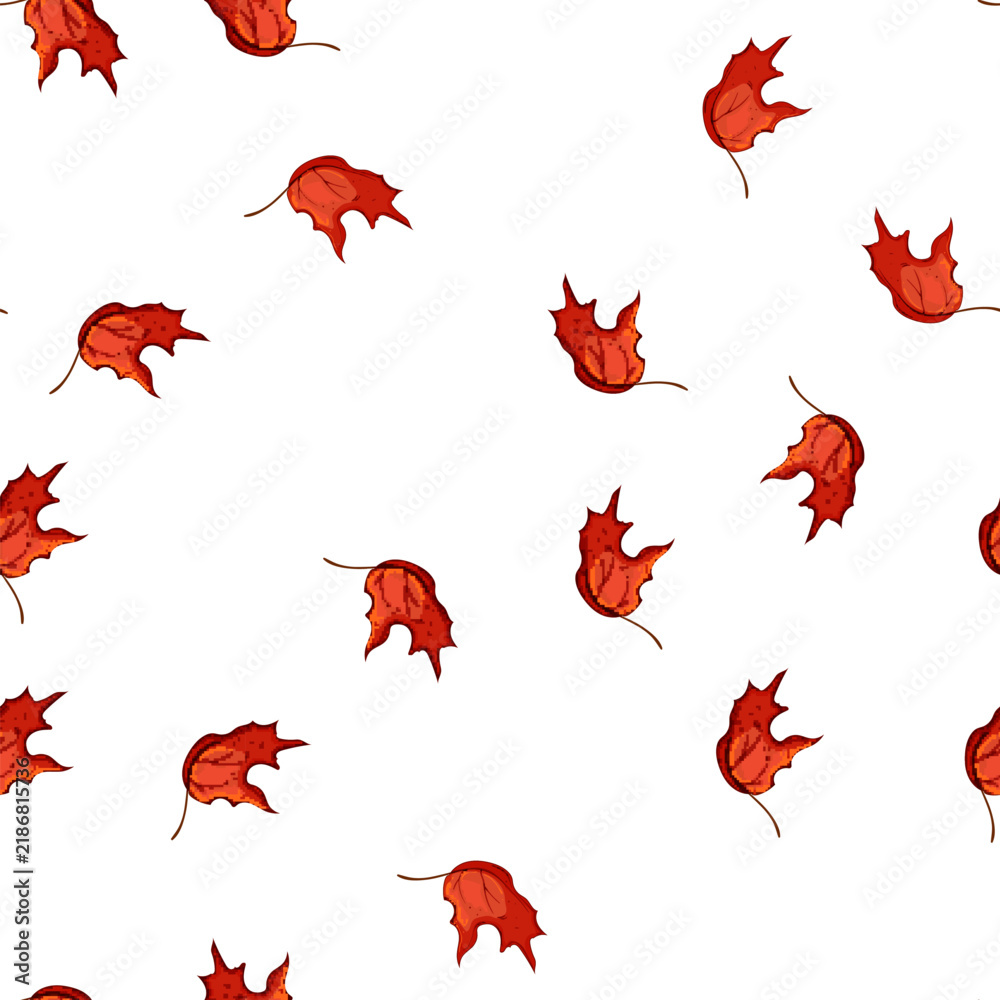 Obraz premium pattern symbol maple leaf cartoon. yellow tree, foliage color, season orange symbol maple leaf sign vector