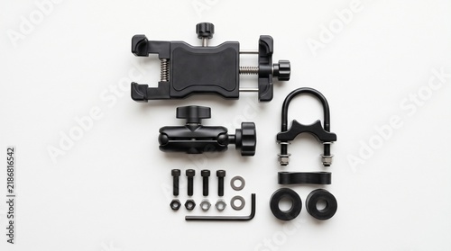 Motorcycle Phone Mount Kit: This comprehensive kit includes a robust phone holder, adjustable ball joint, handlebar clamp, and mounting hardware.