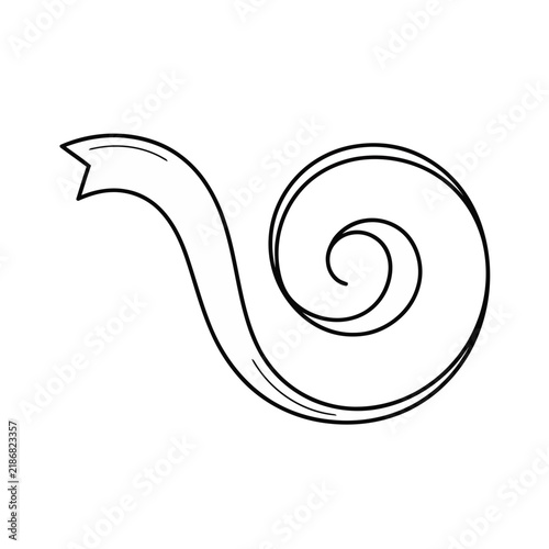 Ribbon swirl outline