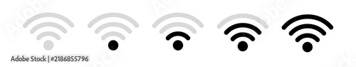 Wifi icons set. Internet icons. Wireless internet symbol. Wifi strength level icon set. Wifi signal strength Vector icon. Wifi signal collection