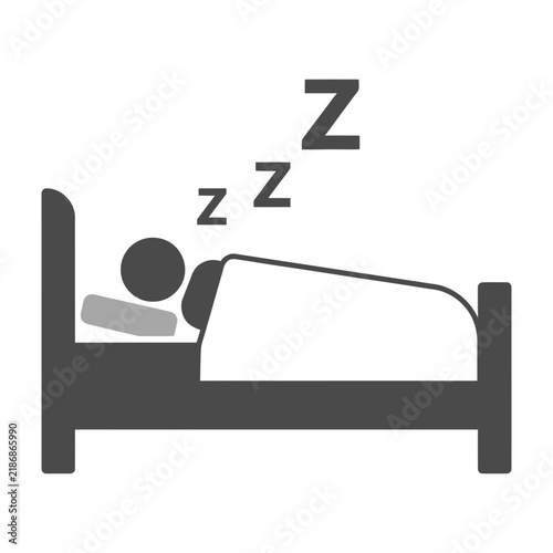 Minimalist Sleeping Person Icon For Rest And Sleep Concepts