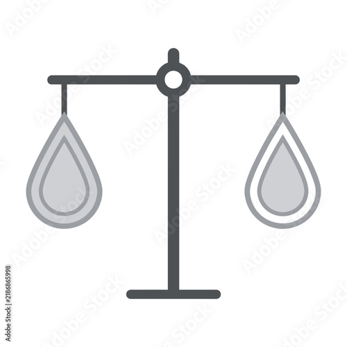 Simple Icon of Balanced Scales Symbolizing Justice