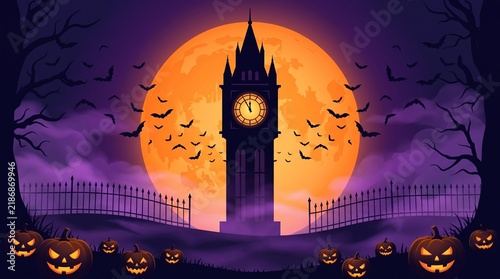 Fototapeta kuchenna halloween background with castle