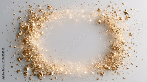 A frame studded with gold stars