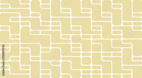 Beige geometric pattern of interlocking rounded l-shaped blocks