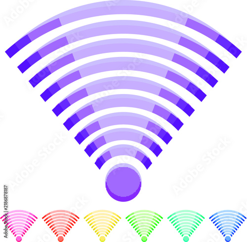 Cuadro en lienzo reflection wireless signal wave cartoon