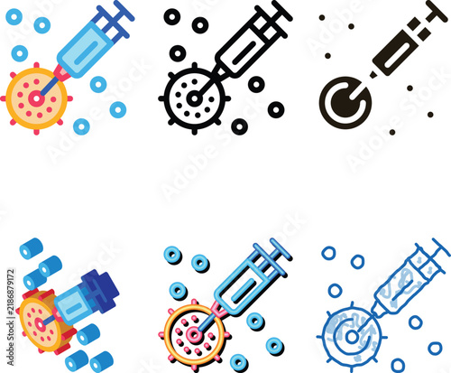 Фотография injection exactly to edition appointed place icon vector