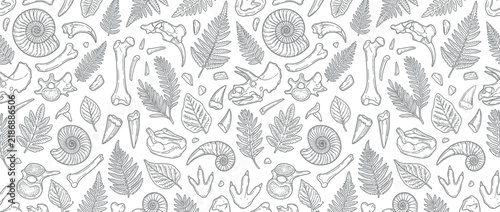 Vintage Fossil and Bone Pattern