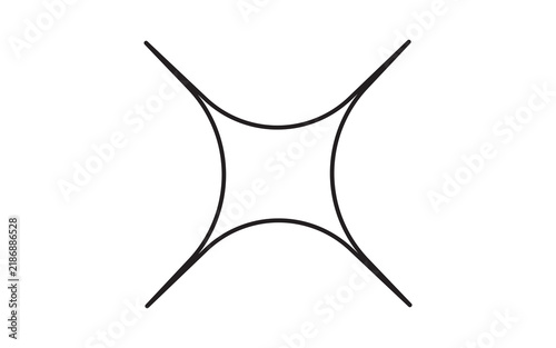 Obraz na płótnie Curve Line Icon Vector Illustration