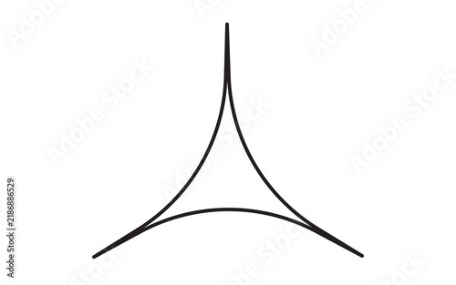 Konstfotografi Deltoid Curve Line Icon Vector Illustration