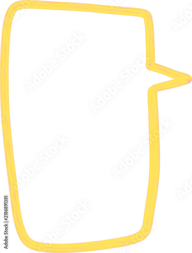 Speech Bubble Outline Clipart Isolated on Transparent Background