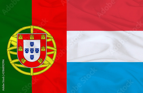 Portugal and Luxembourg National Flags Side by Side
