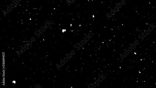 slow falling snow on the black backgrounds
