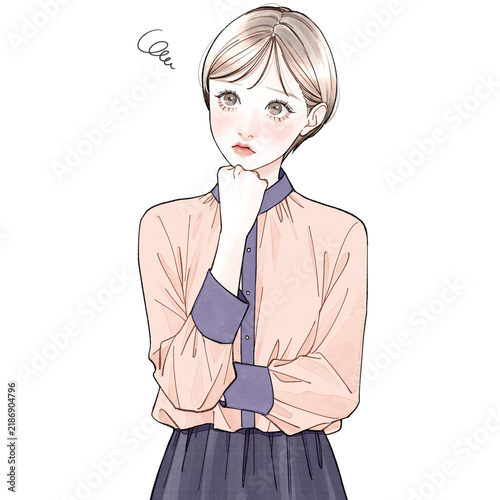 Tapety artystyczne 悩んでいる女性