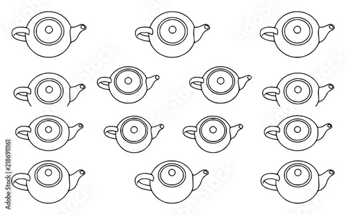 Minimalist vector illustration of a grid of 12 identical set with simple line art design featuring sketches, drawings, vector graphics with minimalist and simple illustrations