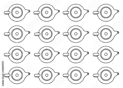 Minimalist vector illustration of a grid of 12 identical set with simple line art design featuring line art, illustrations, graphic resources with vector and design elements