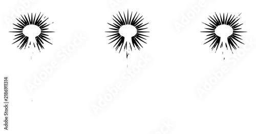 Minimalist vector illustration of three stylized dandelion set with simple line art design featuring line art, illustrations, graphic resources with vector and design elements