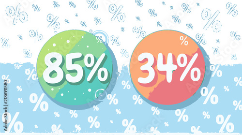Whimsical vector illustration featuring two large stylize set with simple line art design featuring sketches, drawings, vector graphics with minimalist and simple illustrations