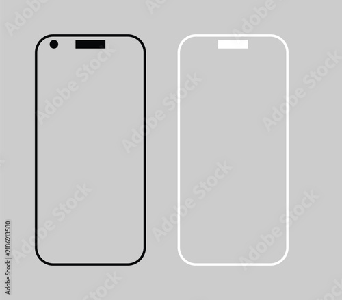 Dual Smartphone Outline Frames for Mobile Interface Design
