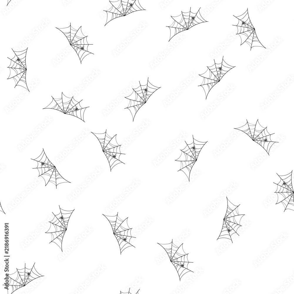 Fototapeta premium pattern web cobweb cartoon. black horror, spooky creepy, scary element web cobweb sign vector