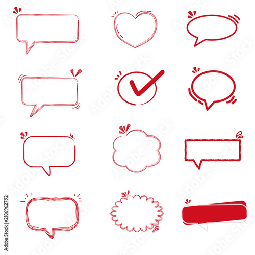 Collection of Hand-Drawn Red Marker Highlight Shapes, Ovals, and Cross Marks for Emphasis and Graphic Design Resources