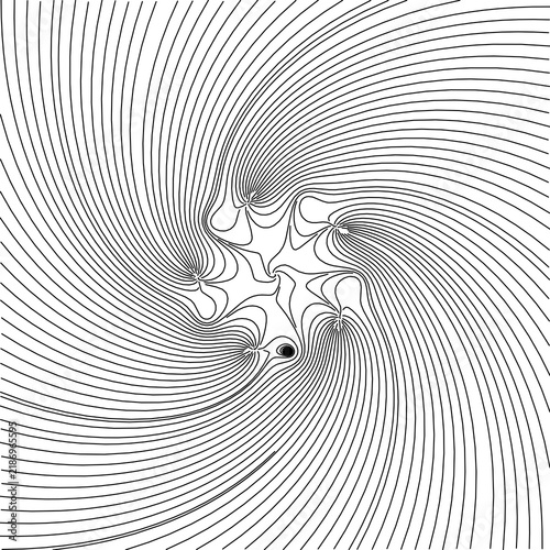 Spiral vortex mathematical fluid vector field line visualization