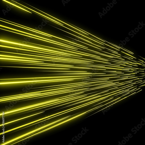 Converging yellow speed lines motion effect.