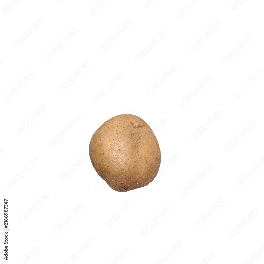 Fototapeta premium Single fresh raw potato isolated on transparent background PNG