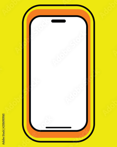 Bright Yellow Orange Smartphone Frame Design
