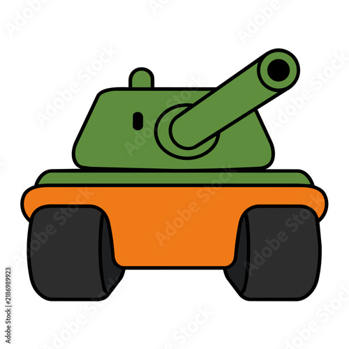 Vector illustration of a military tank