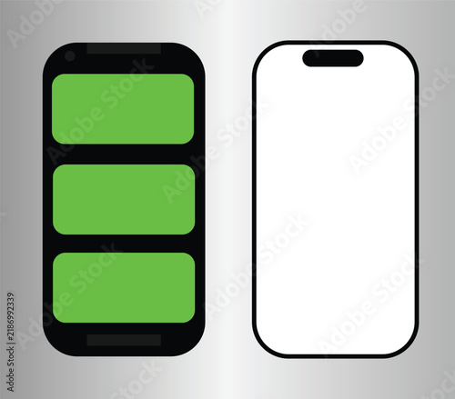 Dual Smartphone Interface and Screen Mockup