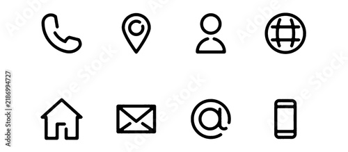 Fotografie Contact information icon set
