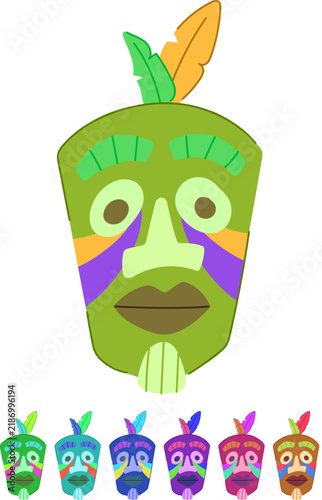 Fotografie pole tribal mask cartoon