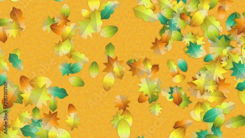 Canvastavla Tropical floral foliage border background rendered in golden amber col