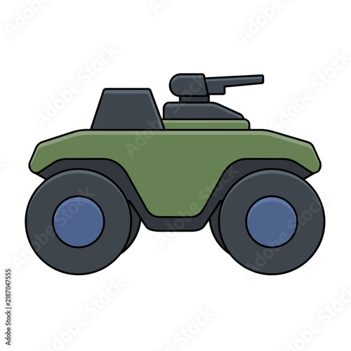 Armored car vector illustration