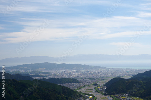 Tapety artystyczne だいらぼう山頂広場･静岡市中心部と伊豆半島･静岡県静岡市