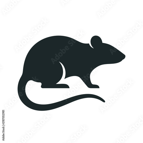 Rat Silhouette Halloween Vector Icon