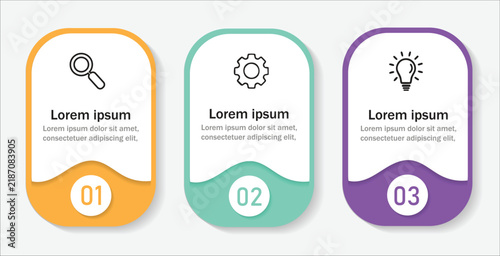 Design template infographic vector element with 3 step or section suitable for presentation, banner information .