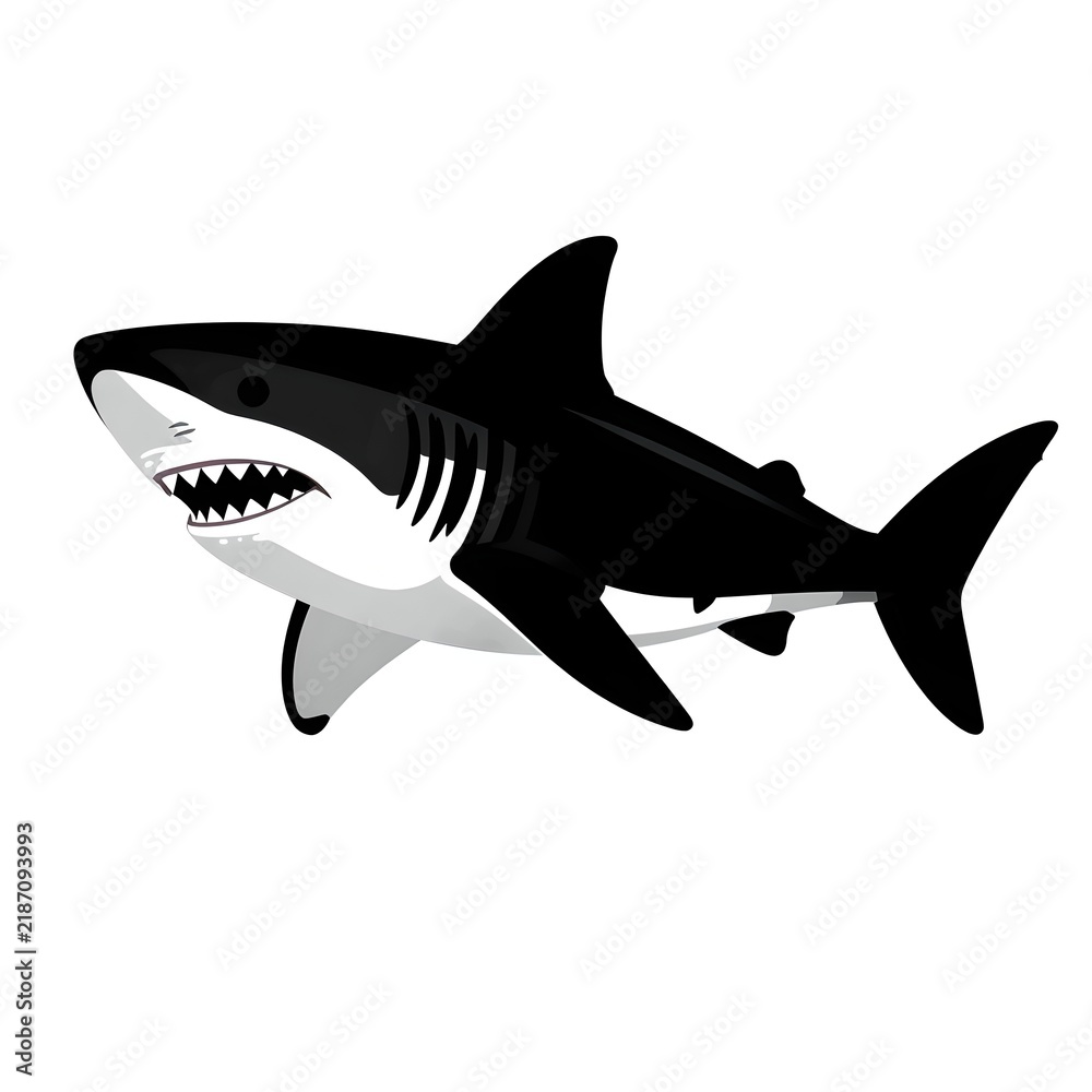 Fototapeta premium shark vector illustration