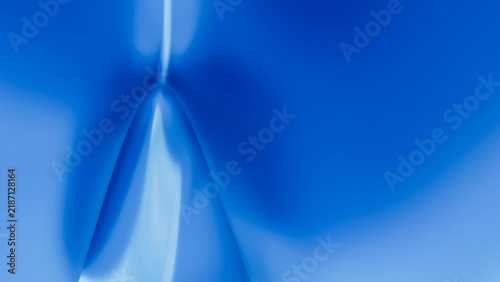 Blue abstract smooth surface with silky folds and gradient tones