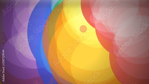Colorful geometric shapes expanding and morphing against a black background
