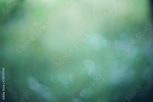 Blurred green background, gradient and summer bokeh, delicate soft color, blank form