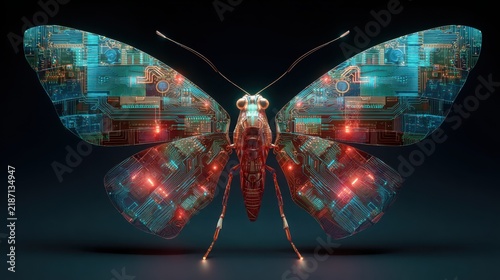 cybernetic_butterfly, digital_butterfly, glowing_butterfly,