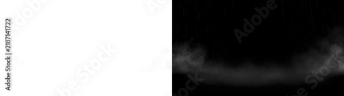 фотографія Rain overlay showing faint falling streaks above a thin drifting mist line in PN