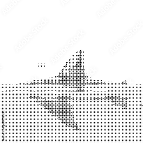 Abstract dotted pattern vector background texture gray geometric design digital art pixel art