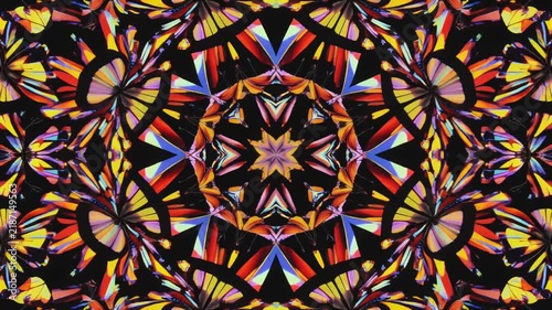 Abstract Kaleidoscope Pattern Symmetrical Butterfly Wings, Psychedelic, Geometric Art