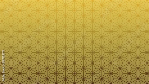 Animated Japanese Asanoha Pattern Background with Random Reveal Fade, Seamless Loop